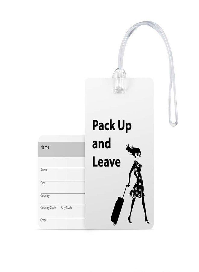 100yellow® Pack Up & Leave Luggage Tags, Bag Tag Travel Id Labels Tag for Baggage Suitcases Bags with Silicon- Ideal for Travel - Image 1